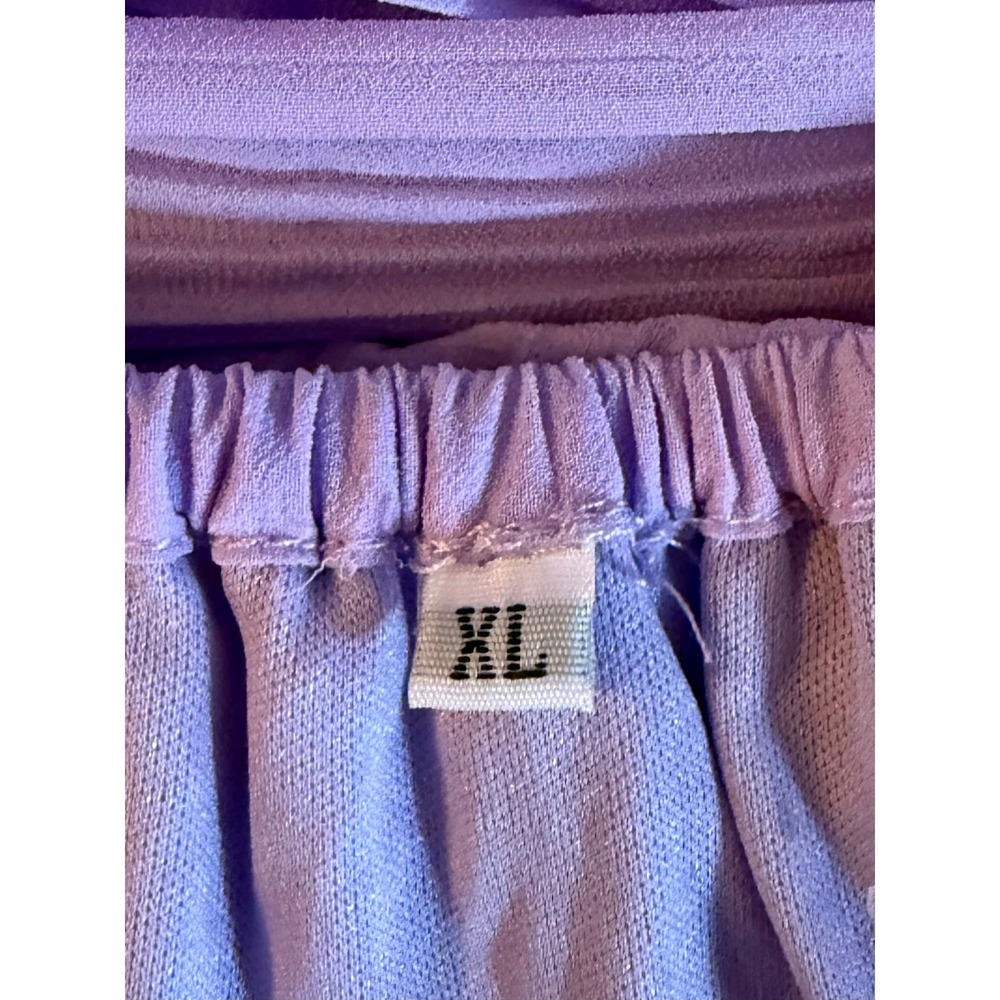 Lavender Pleated Off The Shoulder Tiered Maxi Dress XL Lavender Purple Gown - Picture 4 of 5